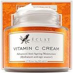 Vitamin C Face Cream - Vitamin C Cream with 2.5% Hyaluronic Acid + 2% Squalane, Vitamin C Moisturizer for Face, Brightening Cream to Reduce Uneven Skin Tone and Wrinkles, Antioxidant Firming Cream