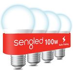 Sengled Alexa Light Bulbs 100W Equivalent, Smart Light Bulbs 1500LM Bluetooth Mesh, Smart Bulbs That Work with Alexa Only, A19 5000K Dimmable LED Bulb 100W, High Brightness, No Hub Required, 4 Pack