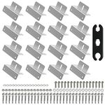 Yaegoo Solar Panel Mounting Z Brackets Set with Nuts, Bolts and Washers, Suitable for RV, Boat, Roof, Wall and Other Off Gird Installation, 4 Set / 16 Units