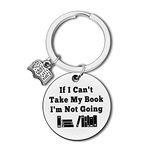 Dabihu Book Lovers Keyring Gifts Reading Book Club Gift Reading Lover Gift Bookworm Gifts Keychain Librarian Gift Writer Reader Gifts Bibliophile Gift for Women Men Christmas Birthday Graduation Gift