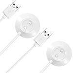 Densleonis Rose Charger, Replacement Rose Standing Base Dock Station, Magnetic Fast Charging USB Cable Charger for Rose - 2 Pack, 2.5Ft