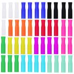 44Pcs Reusable Straws Tips, Silicone Straw Tips, Multi-color Food Grade Straws Tips Covers Only Fit for 1/4 Inch Wide(6MM Out diameter) Stainless Steel Straws by Accmor