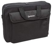 Manhattan 438889 London Notebook Computer Briefcase, Top Load; Fits Most Widescreens Up To 15.6", Black