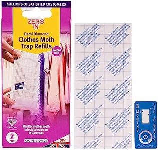 Zero In ZER438 Demi-Diamond Clothes Moth Killer Refill – Twinpack. Pheromone Technology. Poison-Free. Monitor Infestations. 2 Life-time Indicators and 2 Pheromone Glue Boards, 15.0*5.0*8.0 cm