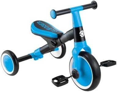 Globber - Learning 2-in-1 Tricycle - 1st Age Tricycle Scalable and Balance Bike for Toddlers 1 to 3 Years - Sky Blue
