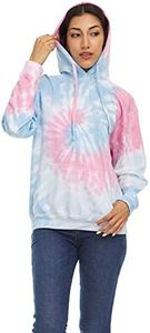 Daresay Womens Tie Dye Hoodie Pullover, Soft & Comfy Long Sleeve Clothing to Wear, Retro-cool Fleece Sweaters Sizes Up to XXL
