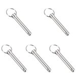 5 Pcs Quick Release Pins, 10mm x 60mm Carbon Steel Safety Pin Locking Pins Hardware for Boat, Mechanics