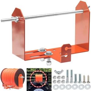 Weed Wacker Commercial Trimmer Line Holder | Orange, Heavy Duty Stainless Steel | Adjustable Width (4.5“-9.54”) | with Mounting Hardware & Low Profile Steel Bracket for 3 Or 5 Pound Line Spool
