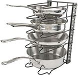 Southern Homewares Metal Pot & Pan Storage Rack, Black Vertical Cookware Display Shelf