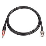 Eightwood BNC Male to DIN AM/FM Male Plug Extension Cable 3 Feet Coax RG58 for Car Radio Antenna Scanner