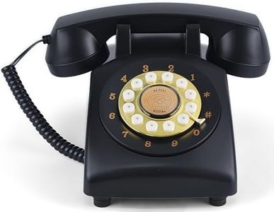 RetroVox Audio Guest Book Wedding Phone Guestbook and Signage Record Customized Audio Messages with Voicemail, Vintage Style for Bridal Shower, Birthday Party, Baby Shower (M Black)