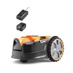 LawnMaster VBRM16 OcuMow™ Drop and Mow Robot Lawnmower with MX 24V 4.0Ah lithium battery and fast charger. No Boundary Wire, App or Outdoor Power Socket needed. For small to medium lawns up to 100m2.