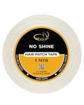 Woolip No Shine 5m Hair Patch Tape for Men | Strong Hold 2–3 Weeks | Waterproof Transparent Wig Tape for Men | Double Sided Cotton Cloth Adhesive | Skin Safe | 1 Inch x 5M