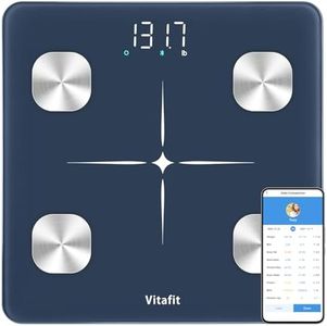 Vitafit Smart Scale for Body Weight, High Accuracy 0.1lb by Our Professional Factory Since 2001, Weight Scale App Sync 13 Body Composition with BMI, Body Fat and Muscle, 400lb, LED, Space Light
