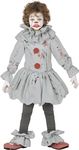 FIESTAS GUIRCA Killer Clown Fancy Dress Costume - Grey Horror Clown Costume - Kids Halloween Costumes 7-9 years