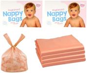 400 Coloured Nappy Bags with Tie Ha