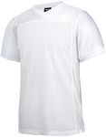 EALER Blank Football Jersey Mesh Athletic Football Shirt Practice Sports Uniform, White, X-Large