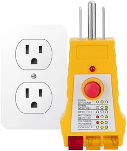 Grounding Tester Earthing for Grounding Products, Electric Outlet Tester Plug in, GFCI Tester, Receptacle Tester, Plug Tester, Circuit Tester, Ground Tester, GFCI Outlet Tester, Socket Power Tester