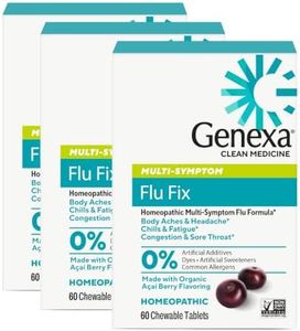 Genexa Flu Fix, Drug Free & Made Clean, 180 Chewable Tablets, Kids & Adults