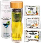 Vodka Infusion Kit - Liquor Quik Infuser Cocktail Mixer Kitchen Set with 3 Unique Vodka Infusing Packets. - Premium Ingredients for making Exotic Drinks - Mixology Bar Tool - Alcohol Not Included