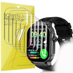 Lamshaw Compatible for Williben Smart Watch Screen Protector, [6 Pack] Full Coverage TPU Clear Film Compatible for Williben 2.06" AMOLED Screen Smartwatch (6 Pack)