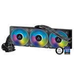 ARCTIC Liquid Freezer II 420 A-RGB - Multi-Compatible All-in-one CPU AIO Water Cooler with A-RGB, Fan Speed: 200-1900 RPM - Black - ACFRE00109A