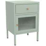 Tea Table Bedroom Bedside Table Living Room Keys Cell Phone Storage Multifunctional Storage Cabinet Modern Home Side Table Easy to Assemble Green Size: 23.62 "H x 15.75" W x 13.78 "D