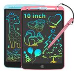 JOEAIS LCD Writing Tablet 2 Pack, 10 Inch Drawing Pads for Kids With Stylus Lanyard, Doodle & Scribble Boards Learning Toy for Children, for Both Boys and Girls (Pink+Blue)