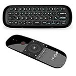 2.4GHz Air Mouse Remote with Keyboard, 6-Gyro Sensors Remote Rechargeable for Android TV Box, Smart TV, Computer, Laptop, Projector, HTPC, Media Player