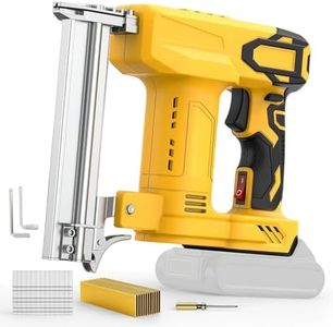 TSSKMOYY 2 in 1 Cordless Brad Nailer Compatible with De wa-lt Battery, 18 Gauge Electric Nail Gun/Staple Gun with 1000 Nails & 1000 Staples for Upholstery Carpentry & Woodworking (Battery Not Include)