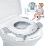 Orzbow Travel Potty for Toddlers,Portable Potty Training Toilet Seat with 4 Legs,Foldable Kids Toilet Seat with 40pcs Potty Bags,Detachable Carry Baby Potty with Splash Guard for Toddlers (Grey)