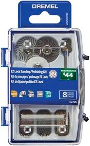 Dremel EZ726-01 EZ Lock Sanding & Polishing Rotary Accessories Kit, 8-Piece Assorted Set - Ideal for for Light Sanding, Detail Cleaning, or Polishing Materials