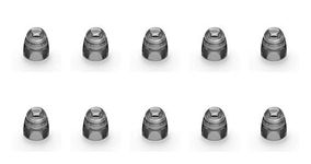 FCS Pack of 10 Domes for Phonak Audeo Marvel M-30/50/70/90 RIC (Cap Dome, Standard)