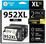 Smart Ink Compatible Ink Cartridge Replacement for HP 952 XL 952XL (2 Black, Pigment Ink Cartridges Combo Pack) to use with OfficeJet Pro 7720 7740 8200 8210 8216 8700 8710 8715 8720 8725 8730 8740