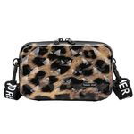 Valerie Sling Box Bag for Women with Detacheable Shoulder Strap and Convertible into Cosmetic Box Bag (Cheetah) Multicolor