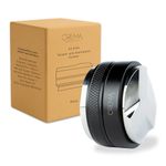 Crema Coffee Products - 53.3mm Coffee Distributor/Leveler & Hand Tamper - Compatible with 54mm Breville Portafilters - Double Sided, Adjustable Depth - Beautiful Espresso Hand Tampers, Black