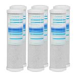 Geekpure Replacement Filter 10 Inch Universal Block Carbon Filter Cartridge - 2.5" x 10" (6 Count)