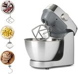 Kenwood Prospero Plus KHC29.A0SI Stand Mixer for Baking, Compact 4.3 Litre Bowl, 3 Bowl Tools, 1000 W, Silver