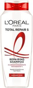 L'Oreal Paris Total Repair 5 Shampoo For Damaged Hair | Powered by Keratin XS Technology| Fights 5 Signs of Hair Damage- Frizz, Breakage, Dryness, Stiff Hair, and Split end | 200ml