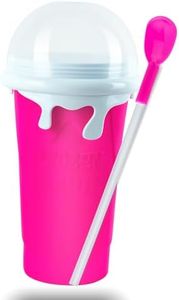 Color Land Slushie Maker, Upgrade 500ml Double Layer - Magic Quick Frozen Smoothies Cup, Cooling Cup, Cool Gadgets TikTok Trend Items, Birthday Gifts - Pink