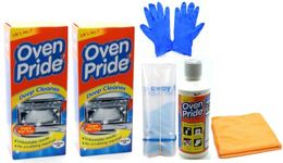 2 Packs of Oven Pride Oven Cleaner- 2X 500 ML Bottle - Bags for Cleaning Oven Racks, Gloves and Instructions Included - Complete Oven Cleaning Kit with Ultra Absorbent Microfibre Cleaning Cloth