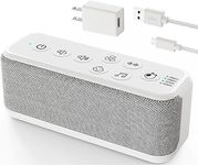 OnLyee White Noise Machine Adult, Sound Machine Rechargeable for Office Privacy & Noise Canceling, Powerful Battery, 42 Soothing Sound with Lullabies & Fan Sounds, Auto-Off Timer & 8-Level Volume Control for Baby/Kid/Adults(White)
