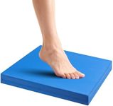 Exercise Balance Pad – Large Cushioned Non-Slip Foam Mat & Knee Pad for Fitness, Stability Training, Physical Therapy, Yoga, Gift Idea (Blue)