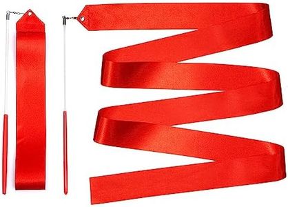 Ruban de Danse,4M Rubans Danse Ruban Gymnastique Enfant Fitness Rubans de Gymnastique Rythmiques avec Baguette de Ruban pour Enfant Entraînement Spectacle de Talent Danse Artistique