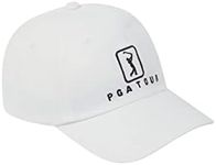 PGA Tour Men's Pro Series Classic Golf Cap, 100% Cotton, Lightweight Hat, One Size, Bright White