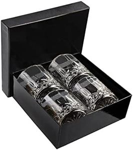 Grestar Old Fashioned Whiskey Glasses - 10 Oz Barware for Scotch, Bourbon, Liquor and Cocktail Drinks - Set of 4
