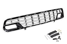Z06 Z07 Style Painted Carbon Flash Metallic Front Bumper Lower Center Grille Cover W/Camera Brackets for 14-Up Chevrolet Corvette C7 W/Front Camera 2014 2015 2016 2017 2018 14 15 16 17 18