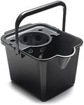 Addis 514063 12L Mop Bucket Pail and Wringer In Black With Handle For Carrying