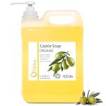 Organic Olive Oil Soap, Castile Liquid Soap, Facial Cleaning, Antibacterial Soap, Handwash Liquid Soap, Cleansing Gel, Hair Soap, Castile Soap for Plants, Foaming, Unscented, 5000 ml