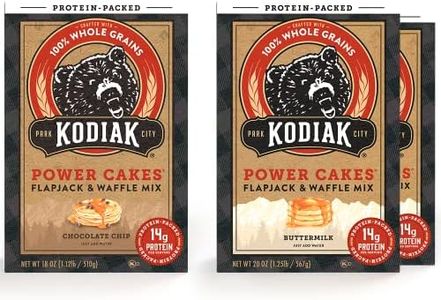 Kodiak Cakes Power Cakes Variety Pack - Protein Pancake Mix Just Add Water - 100% Whole Grain Flapjack and Protein Waffle Mix - Buttermilk (2, 20oz) and Chocolate Chip (1, 18oz) Pancake Mix Bulk